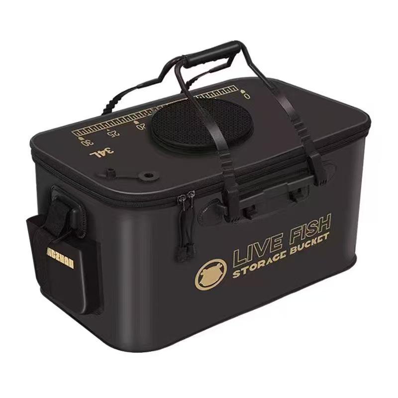 Collapsible Outdoor Live Fish Water Bucket - Thickened, Durable Fish Protection Tank