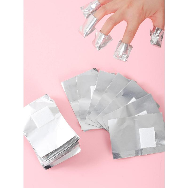 100pcs Aluminum Foil Nail Art Remover Pad Nail Art Tool