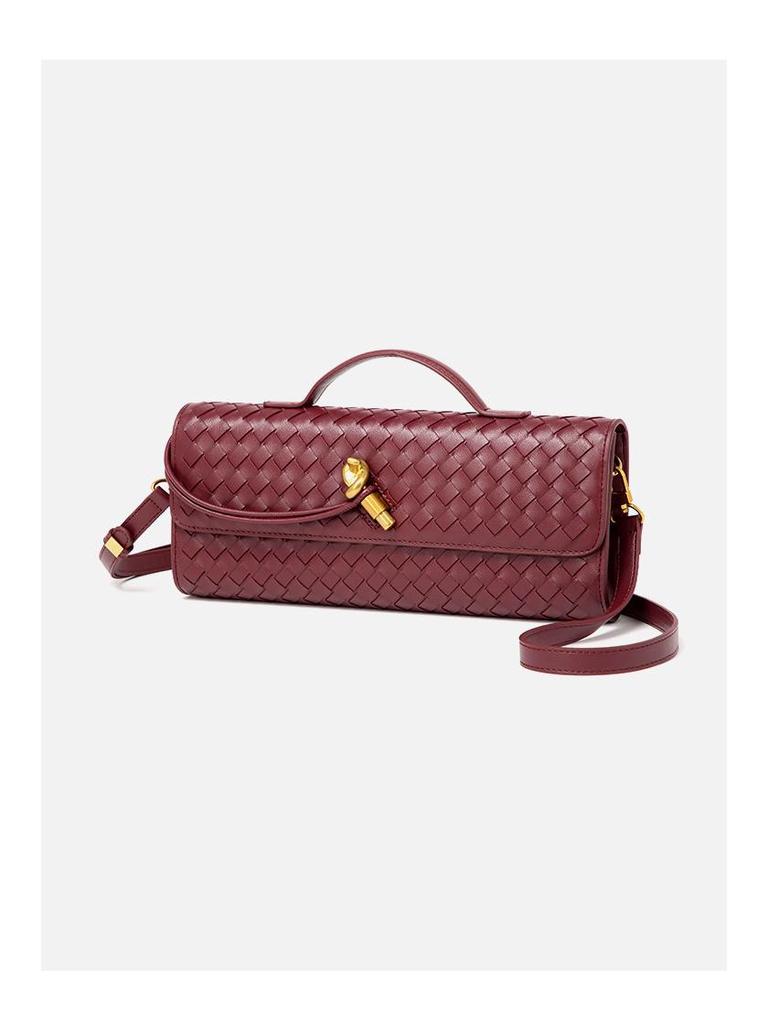 High-End Versatile Woven Baguette Crossbody Tote