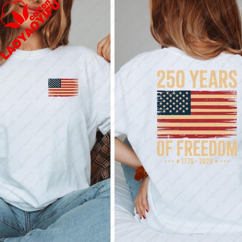 Independence Day Freedom TShirt Birthday Sweatshirt Gift Flag 17762026 Fourth of July Crewneck Patriotic Tee Gothic Tops Y2k