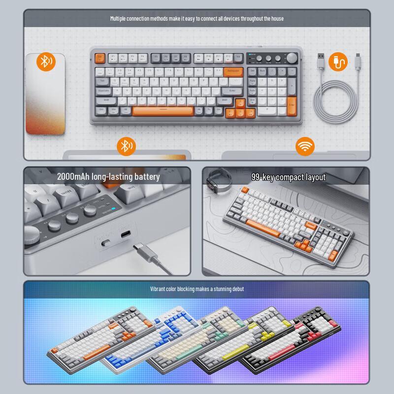 AOC GK210 Tri-Mode Wireless Gaming Keyboard