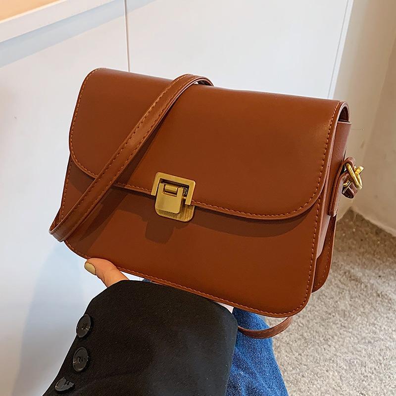 Dames Mode Eenvoudig Retro Dagelijks Crossbody Schouder Kleine Vierkante Tas