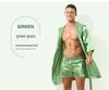 Unisex Lightweight Long-Sleeve Tie-Up Bathrobe - Solid Color Plus Size for Men & Women.