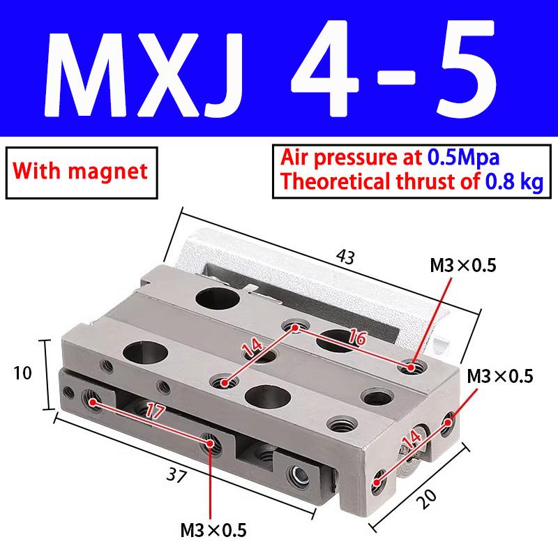 With Magnet Original MXJ Mini Single Axis Aluminum Alloy Air Sliding Table Pneumatic Cylinder MXJ4 MXJ6 MXJ8-5/10/15/2-C/CS/CT/P