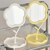 1 Adet Makyaj Aynası Çiçek Şeklinde Dekoratif Aynalar Takı Saç Aksesuarları Tepsili Masa Üstü Ayna Ev Dekorasyonu