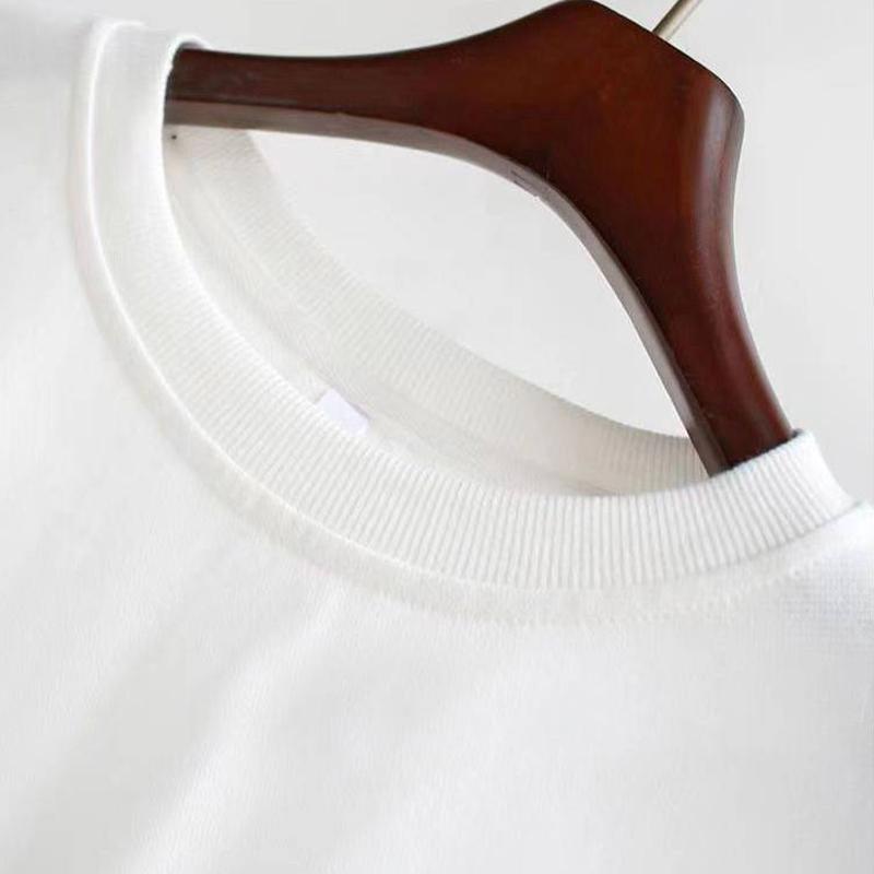 Women's Round Neck Sweatshirt Fashion Solid Color Long Sleeve Casual Short Loose Pullover Top