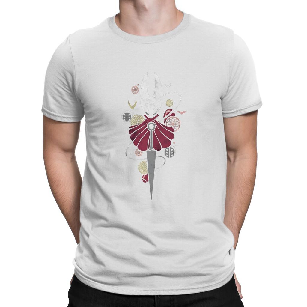 Ładna Sztuka Całą Noc Koszulka Męska 100% Bawełna Koszulki Vintage Okrągły Dekolt Hollow Knight Gry T-Shirt Krótki Rękaw