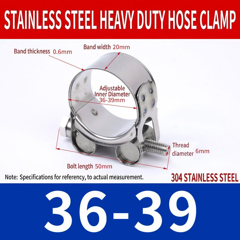 1Pc 304 Stainless Steel Powerful Hose Pipe Tube Clamps Exhaust Air Water Pipes Sealing Powerful Strength Repair Welding Tool