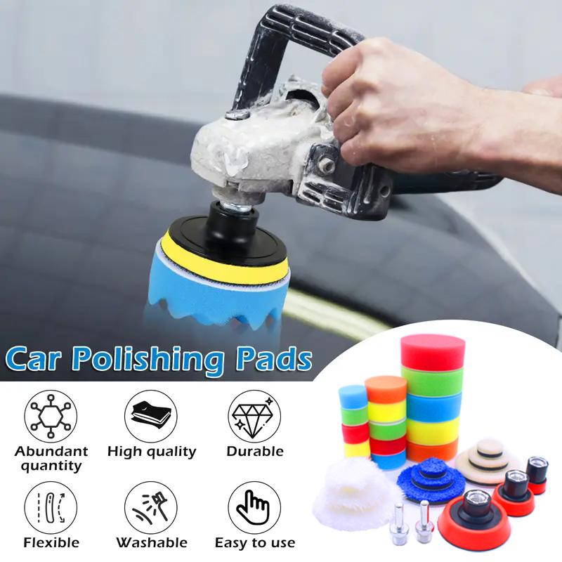 29 buc. Kit tampon de lustruit auto reutilizabil 1,2/2/3 inch Tampoane de lustruit Kit set de burete M14 Adaptor pentru foraj unealta electrica Polizor auto