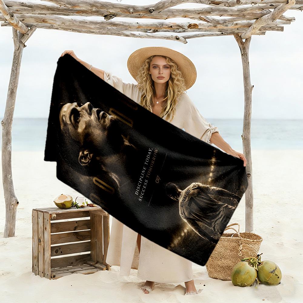 Ronaldo's Legacy Football Beach Towel Super Soft & Absorbent Comfortable Lightweight