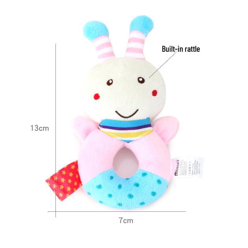 BBSKY Baby Tier Plüsch Rasselstab - Niedliches Welpen- & Eulen-Design