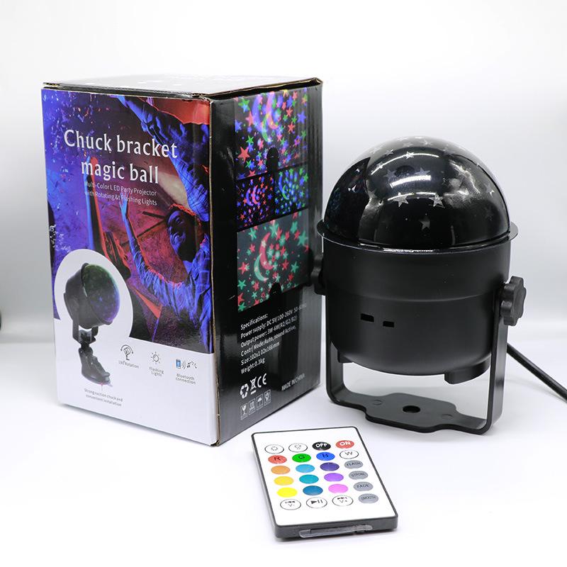 Bluetooth Music Stand with USB 5V: Seven-Color Rotating Sound-Controlled Magic Ball Stage Light