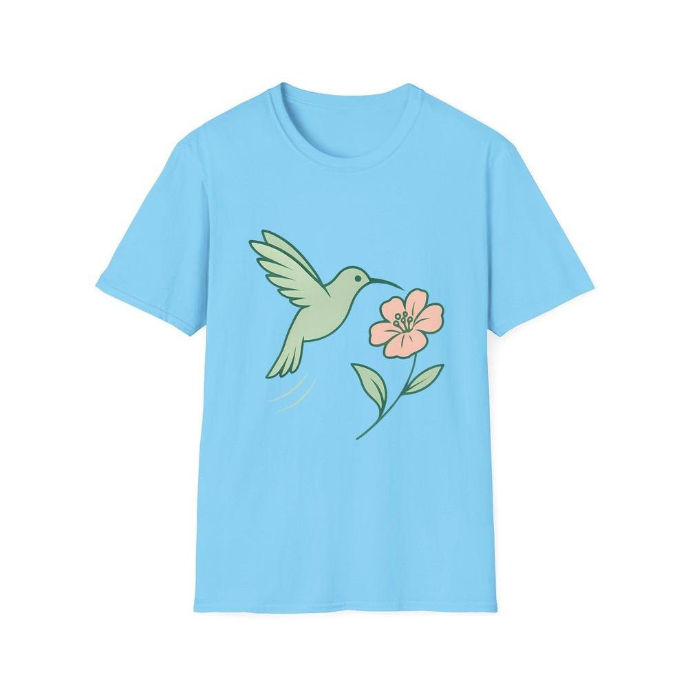 

Unisex Softstyle Hummingbird Flower T-Shirt | Nature S
