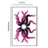 Black and Red Squid Buttock and Abdomen Sexy Design Temporary Sticker, Waterproof and Sweatproof, Colorful Realistic Tattoo