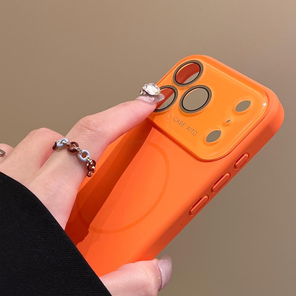 Nuova Cover per Telefono in Silicone Liquido con Finestra Grande Per Per Iphone 12 13 16 17 Pro Max Air 16Pro 17Pro Cover Protettiva Morbida Ufficiale