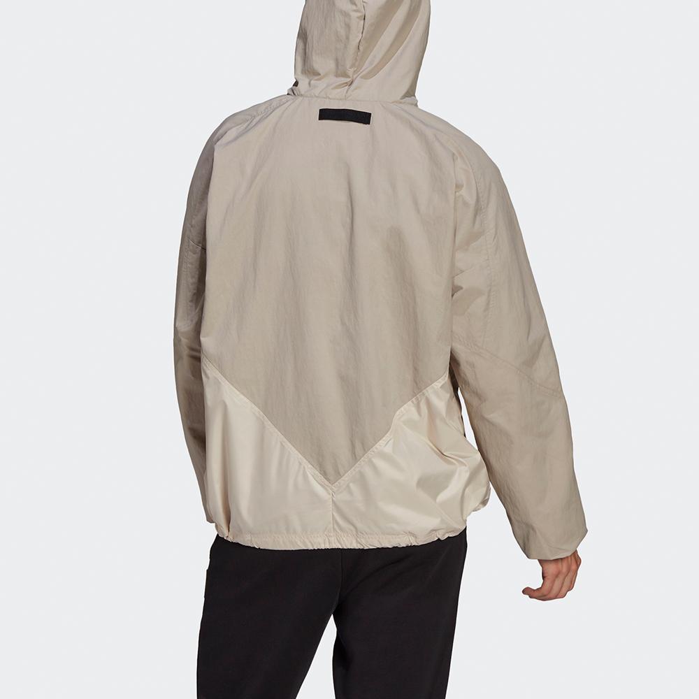 Adidas Originals V-Line Woven Hooded Half-Zip Jacket Khaki Men's GN6769