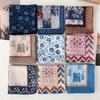 New Retro Floral Cotton and Linen Small Square Scarf Women's Versatile Decorative Neck Protection Scarf Fashionable Foreign Style Headscarf Multi