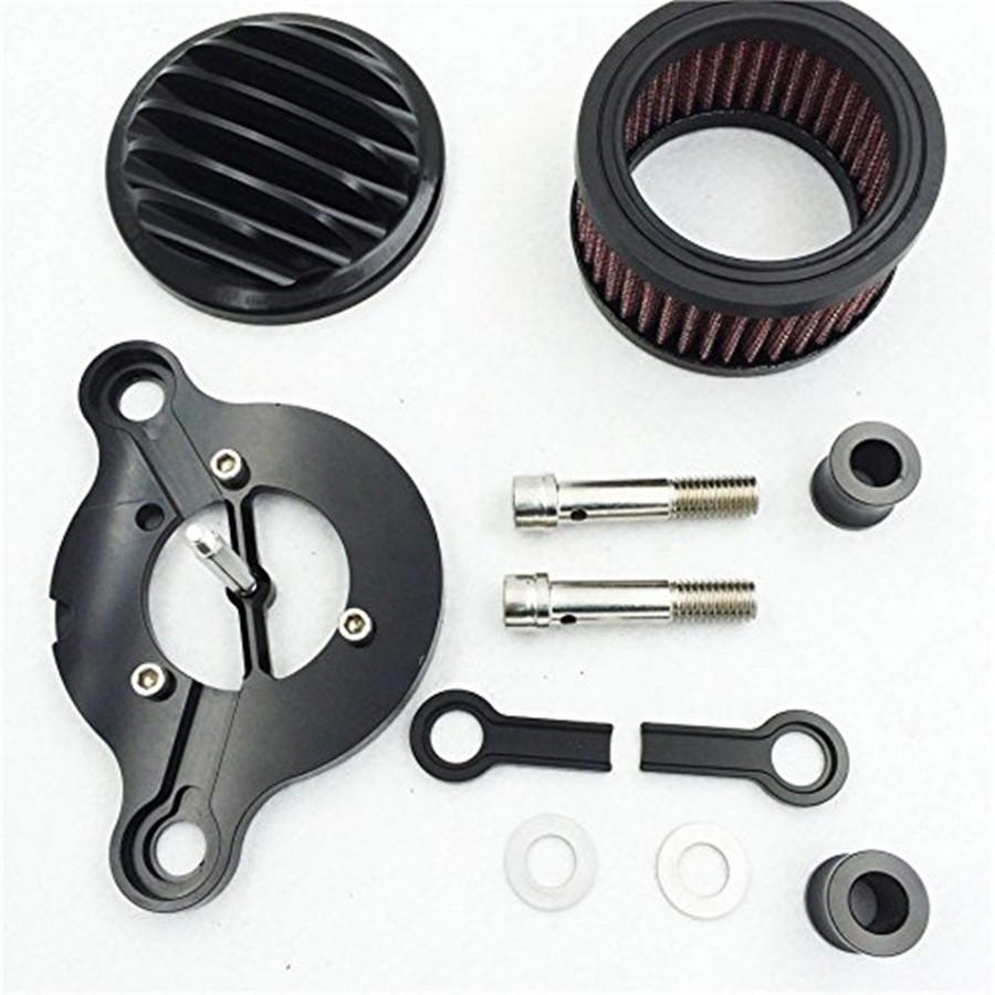 Black Air Cleaner Intake Filter System Kit For Harley Sportster XL883 XL1200 198