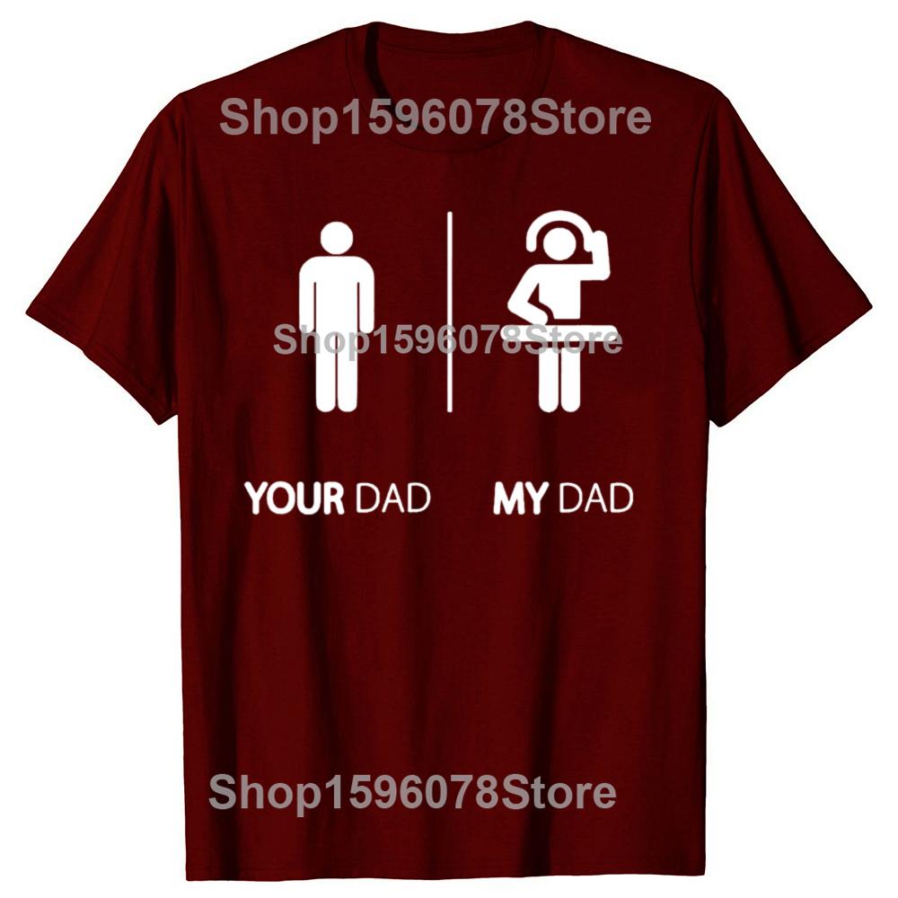 My Dad Is A DJ Funny Disk Jockey DJ T Shirts Short Sleeve Birthday Gifts Mens Clothing Fashion Casual Loose Oversized T Shirt