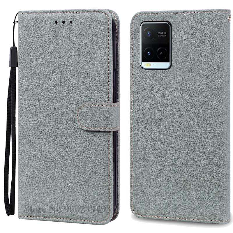 Pro pouzdro Vivo Y21S Měkké silikonové peněženkové kožené vyklápěcí pouzdro Pro pouzdro na telefon Vivo Y21 Zadní kryt Pro VivoY21S Vivo Y 21 Coque Fundas