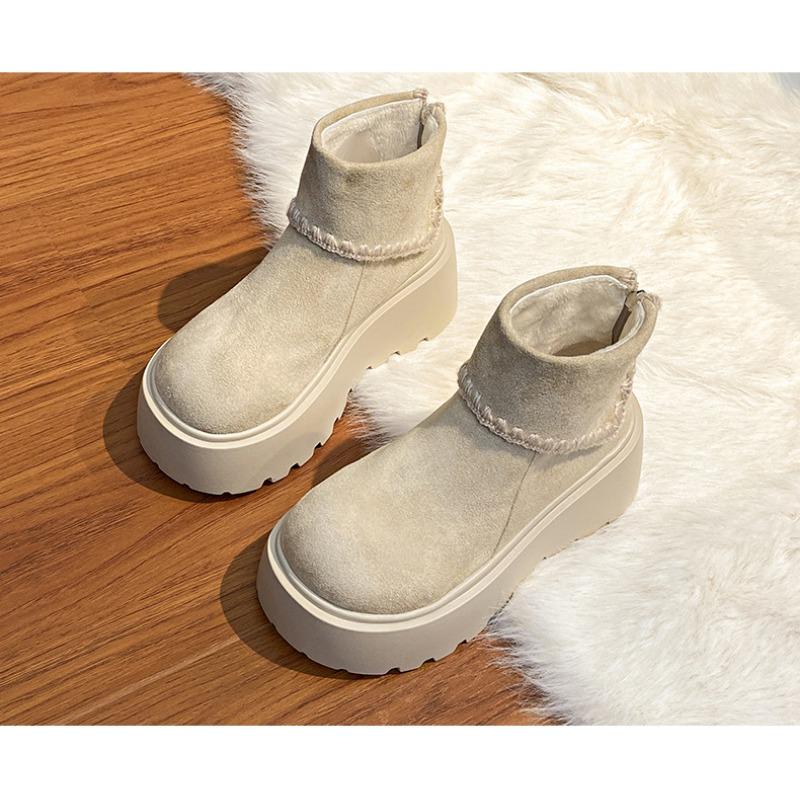 Women's plus size thickened fall and winter warm cold Martin boots ankle boots non-slip hiking cushioning sports cotton boots