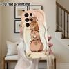 Phone Case: 2D Flat Samsung Galaxy A34 A35 M05 M06 S20 S22 S21 FE Plus 5G Protective Case, Couple Style, Stackable Fun Drinking Bubble Tea, Christmas 