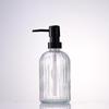 Nordic Large Capacity Vertical Stripe Glass Bottle for Hand Sanitizer, Shampoo, or Shower Gel