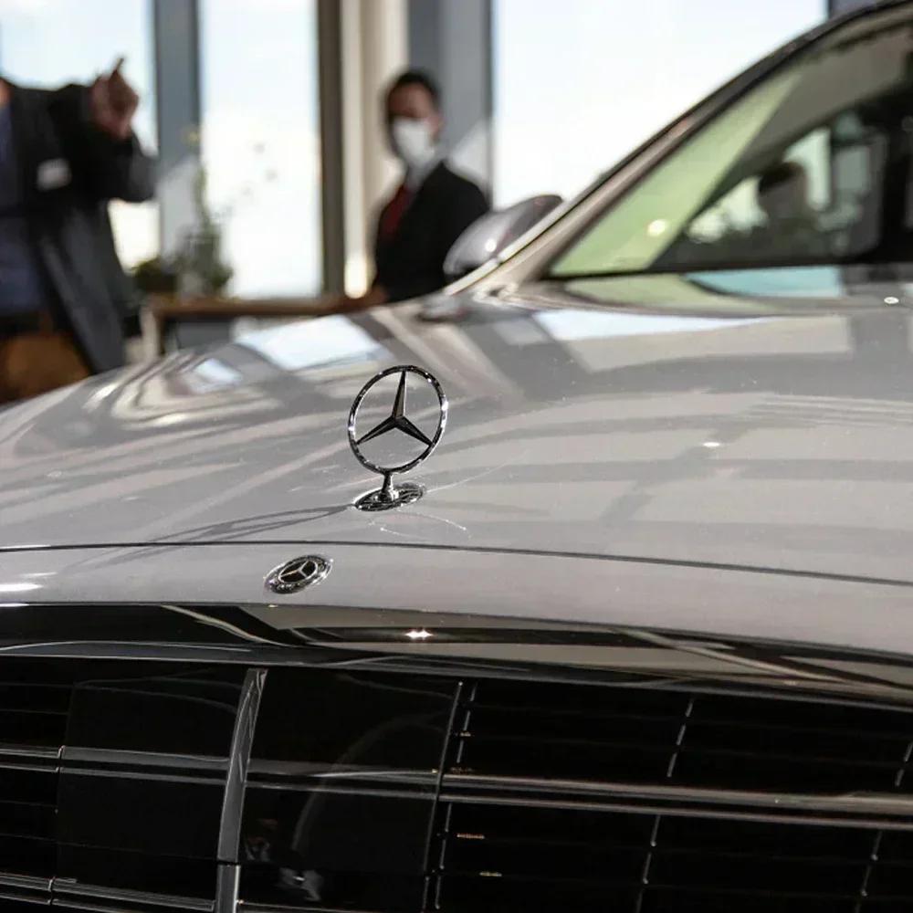 New W201 W220 2025 Hot For AMG Car Mercedes benz AMG Star Bonnet-Badge Car Hood Front Chrome Logo Hood Marking for Mercedes1 LY4