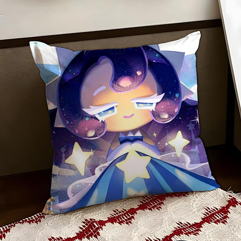 CCookie Run KKingdom Cushion Cover Reversible Soft Durable Pillow Cover Home Car MultiScene Use for Daily Comfort