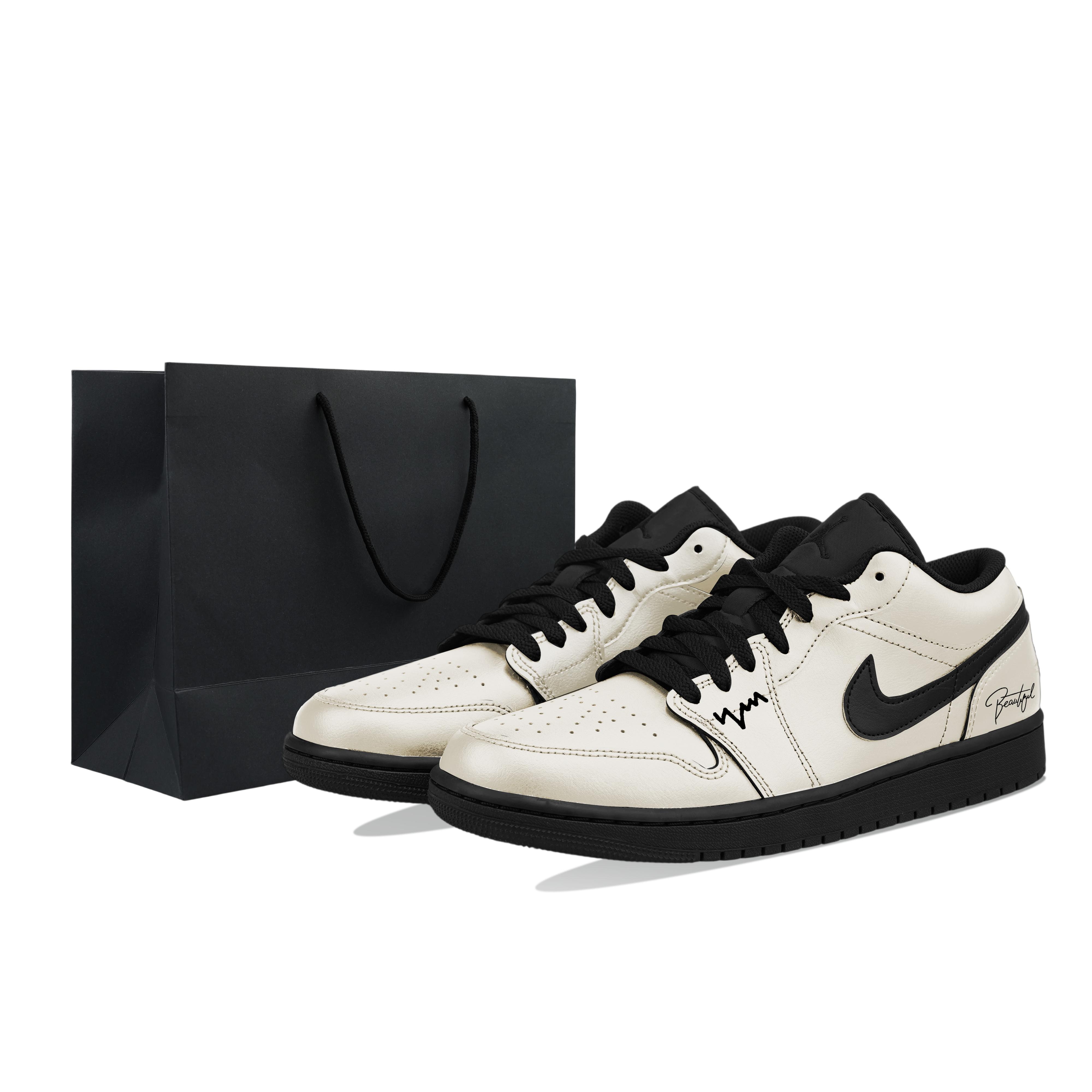 

Jordan Air Jordan 1 Cow Leather, Leather Cushioning, Wear Resistant Low top Vintage Basketball Shoes Men s Ecru 553558-093(Team695-) 42.5