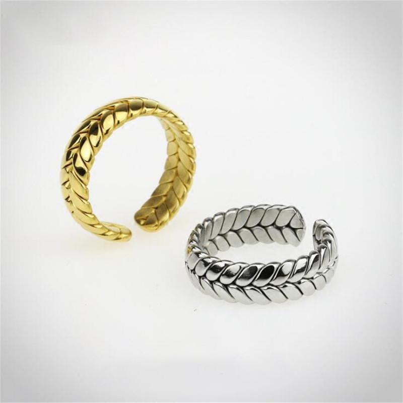 New Fashion Twist Couple Ins Two Colors 925 Sterling Silver Jewelry Woveb Trend Personality Creative Opening Rings TYB409