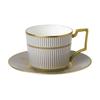 Wedgwood Anthemion Grau Teetasse 1054396 [Offiziell importiert] & Untertasse, ca.. 250ml,