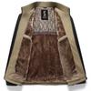 Black Gold Daddy Jacket Stand-Up Collar Jacket Winter Fleece Business Casual Thickened Medium Men's Jacket