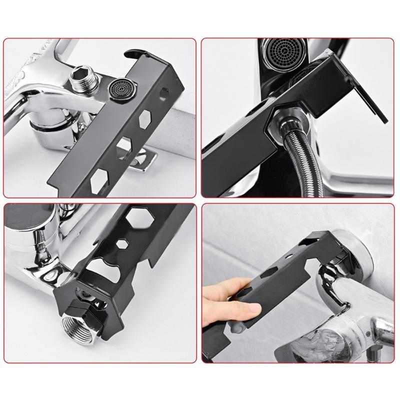 2Pcs Basin Wrench Sink Wrench Set Under Sink Plumbers Wrench Multifunctional Faucet Wrench Plumbers for Bathroom Kitchen