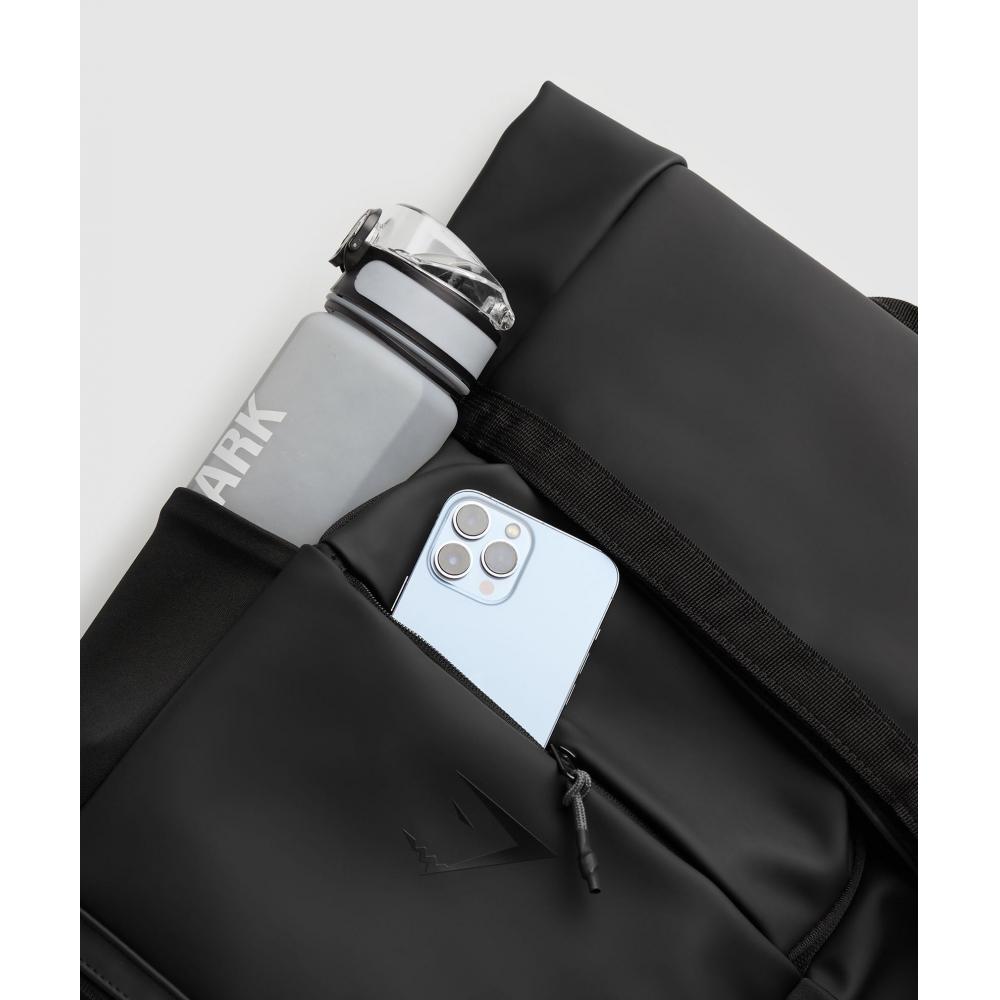 Buy Gymshark Sleek Backpack Roll Top Black I2A9E BB2J at