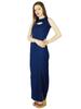 Bimba Women Long Maxi Dress With Side Slit Keyhole Neck Sleeveless Gown