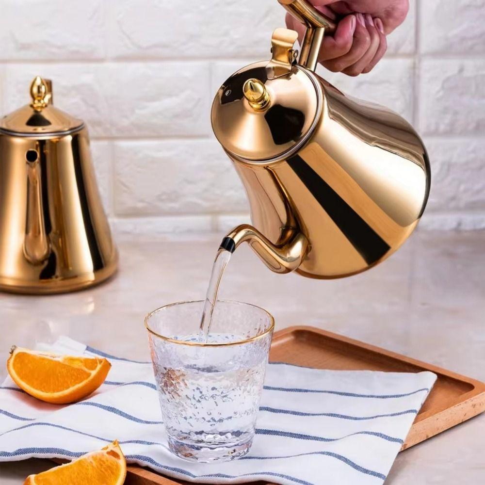 Abnehmbare Teekanne mit Filter und Deckel Wasserkessel mit Sieb Kaffeekanne Induktionskochfeld