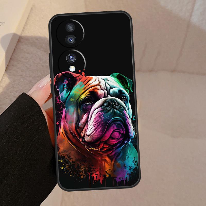 

British Bulldog For Honor Magic 5 6 7 8 Pro Case For Honor X9d X9a X9b X9c X8c X8b 50 70 90 200 400 Lite Win Honor Magic6 Pro