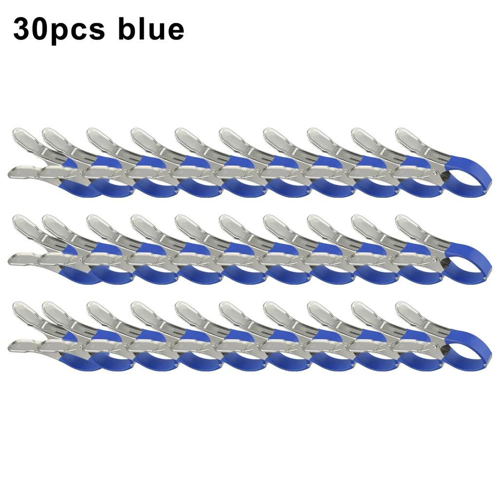 6PCS/30PCS Stainless Steel Pool Cover Clips  Above Ground Pool Cover Windproof Clips Scratch-Resistant Pool Equipment Accessory