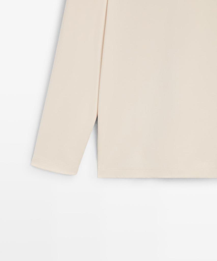 Masimodutti Long Sleeve Polo Shirt With Ribbed Details
