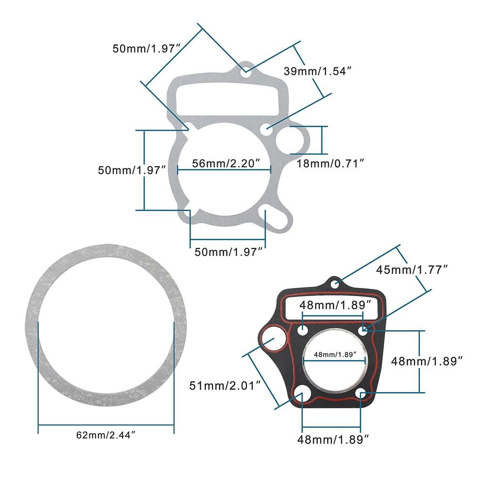 47mm Gaskets Kit 70cc Engine Gasket Cylinder Head Gaskets
