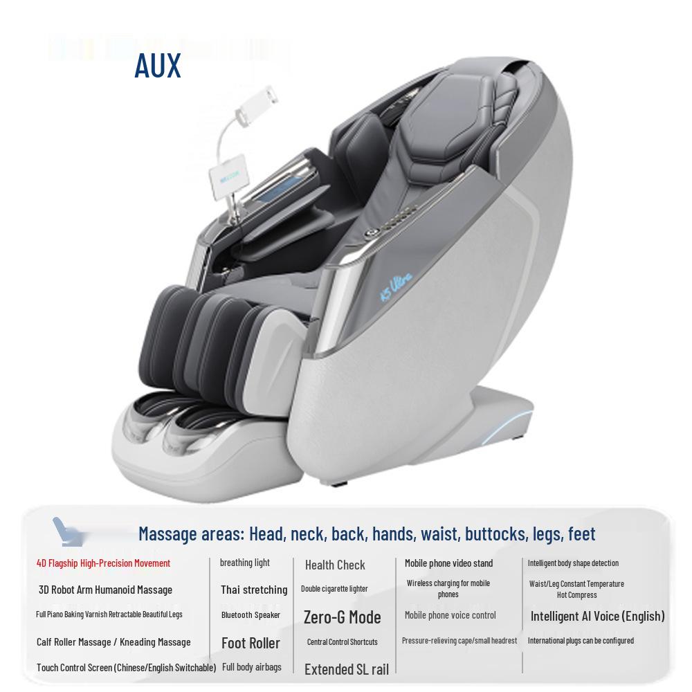 AI-Powered Zero Gravity Smart Massage Chair with Full Body Automatic Space Capsule Design