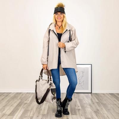 Spring and Autumn's New Hooded Jacket Women's Windbreaker Outdoor Casual Loose and Fashionable Work Jacket