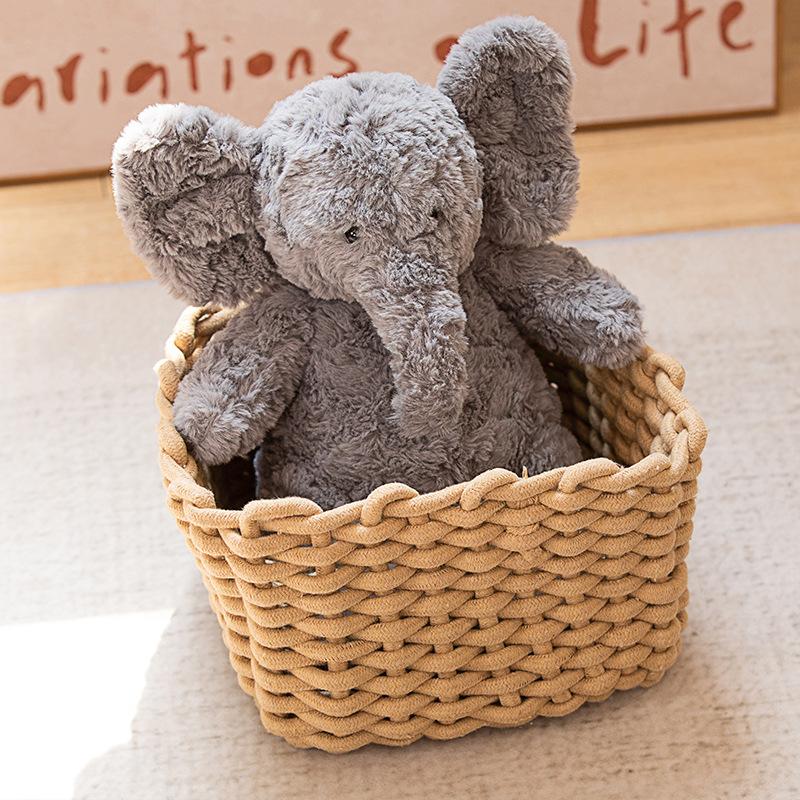 Cute Elephant Plush Toy Soft Stuffed Plushies Home Sofa Throw Pillow Ornament Gifts For Girls Kids Baby Sleeping Animal Dolls