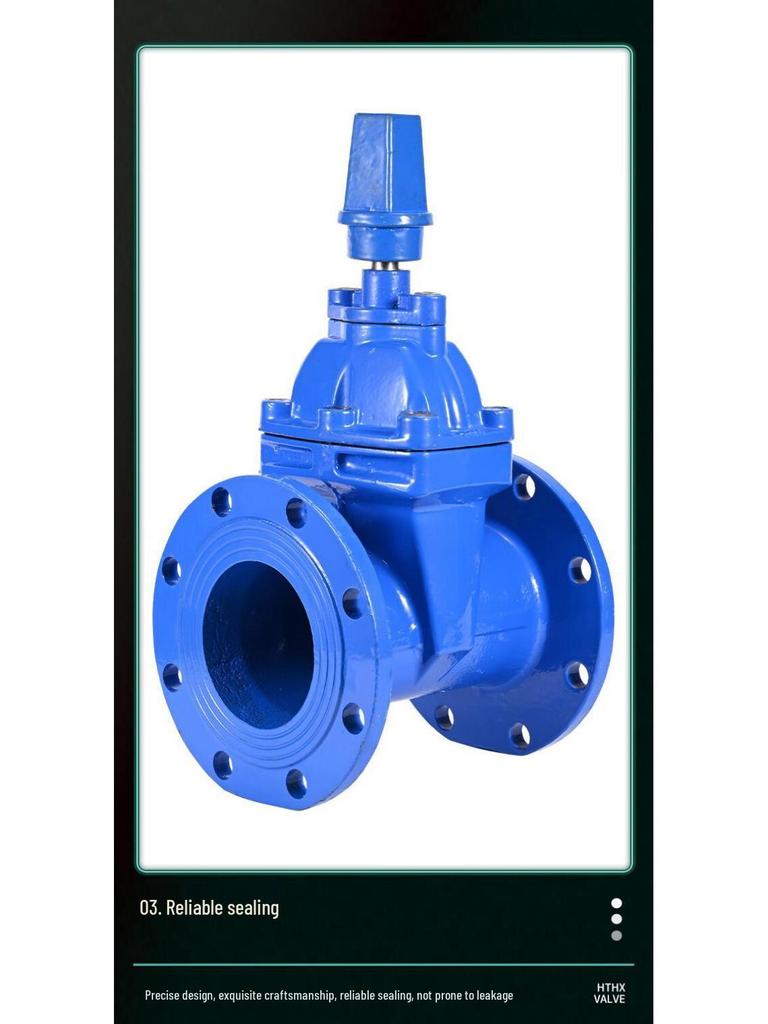 Underground Concealed Stem Gate Valve MZ45X-16Q, Direct Burial Type, Ductile Iron, Flanged.