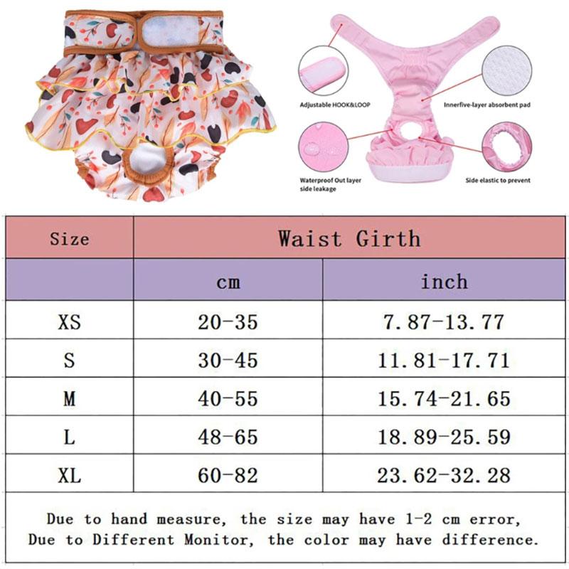 Female Dogs Diaper Pets Physiological Pants Washable Sanitary Panties Leakproof Menstrual Underwear For Small Large Dogs Shorts