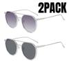 Luxury Brand 2PACK Sunglasses Women Small Vintage Eyewear Women/Men Round Glasses Women Designer Lentes  Hombre