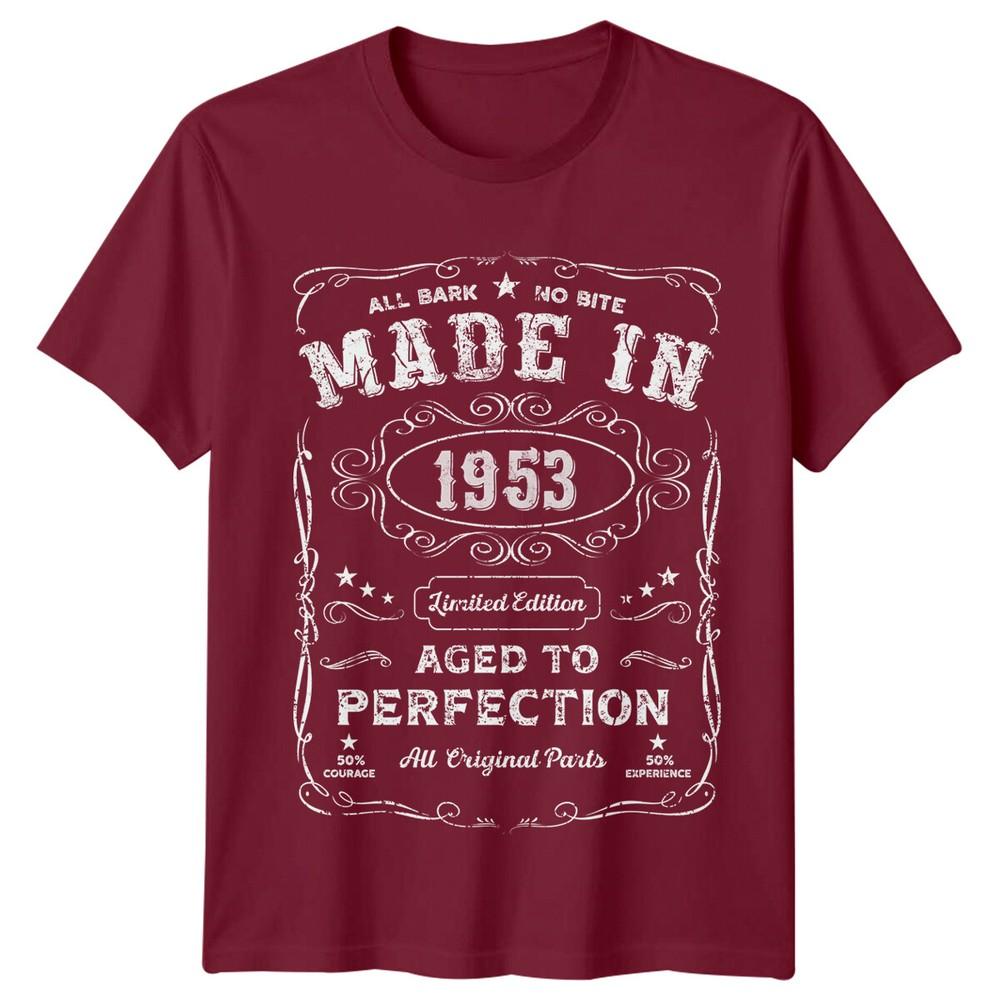 Made In 1953 Unisexs T Shirt 73rd Birthday Gift Aged To Perfection Tee