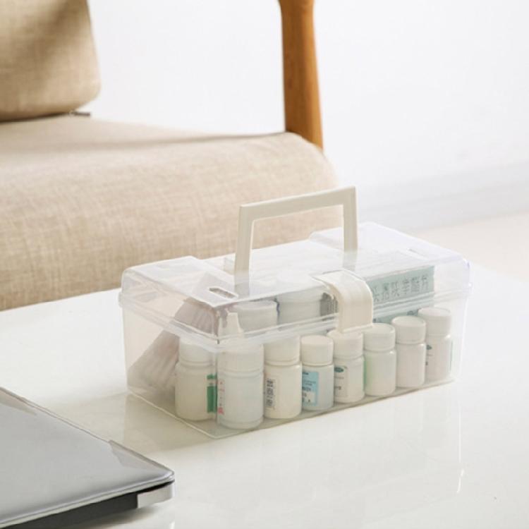 Tragbare durchsichtige Aufbewahrungsbox mit Griff Medizinwerkzeug Werkzeug-Organisationskoffer