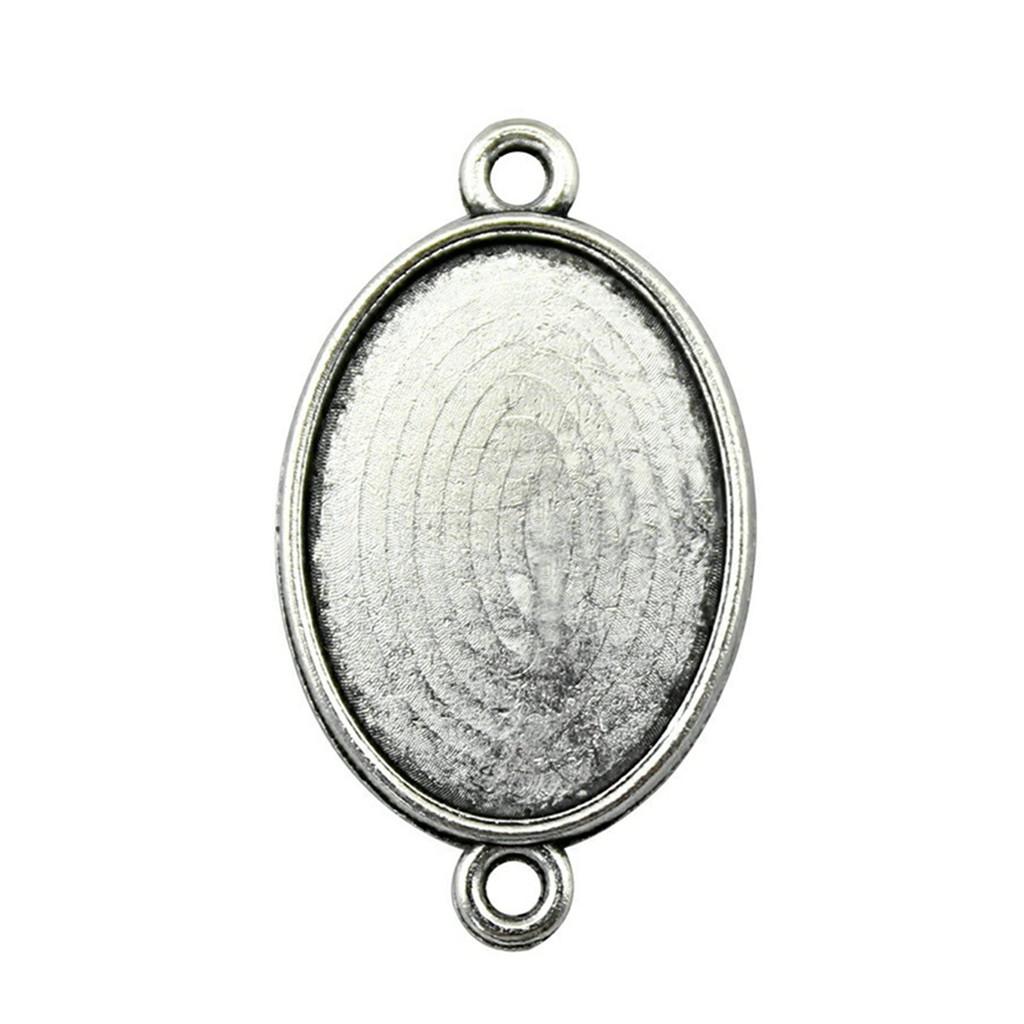 Accessories Parts Fit 18x25mm Oval Glass Cabochon Base Tray Bezel Wedding Jewelry Findings QA039